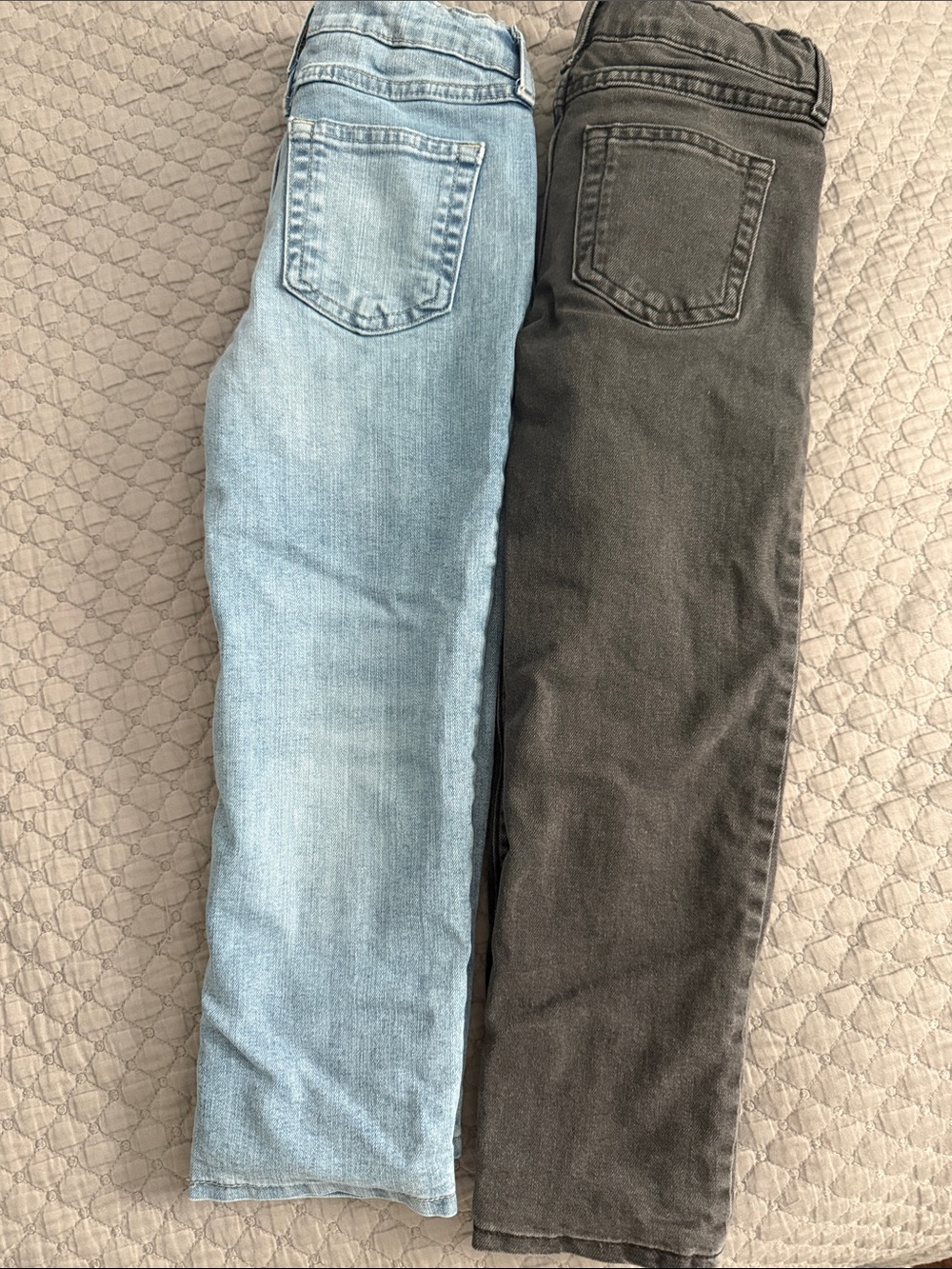H&M Kids lined Slim Straight Jeans in Light Blue and Charcoal